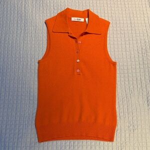 tseSAY Orange Cashmere Top